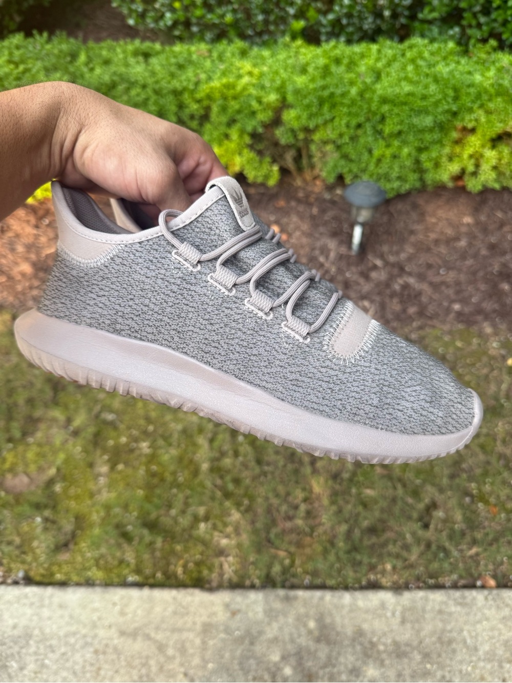 Adidas Tubular Shadow Vapor Gray BY3574 Running Trainer Men Size 9.5 Used